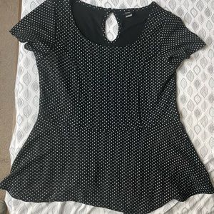 Torrid polka dot babydoll blouse